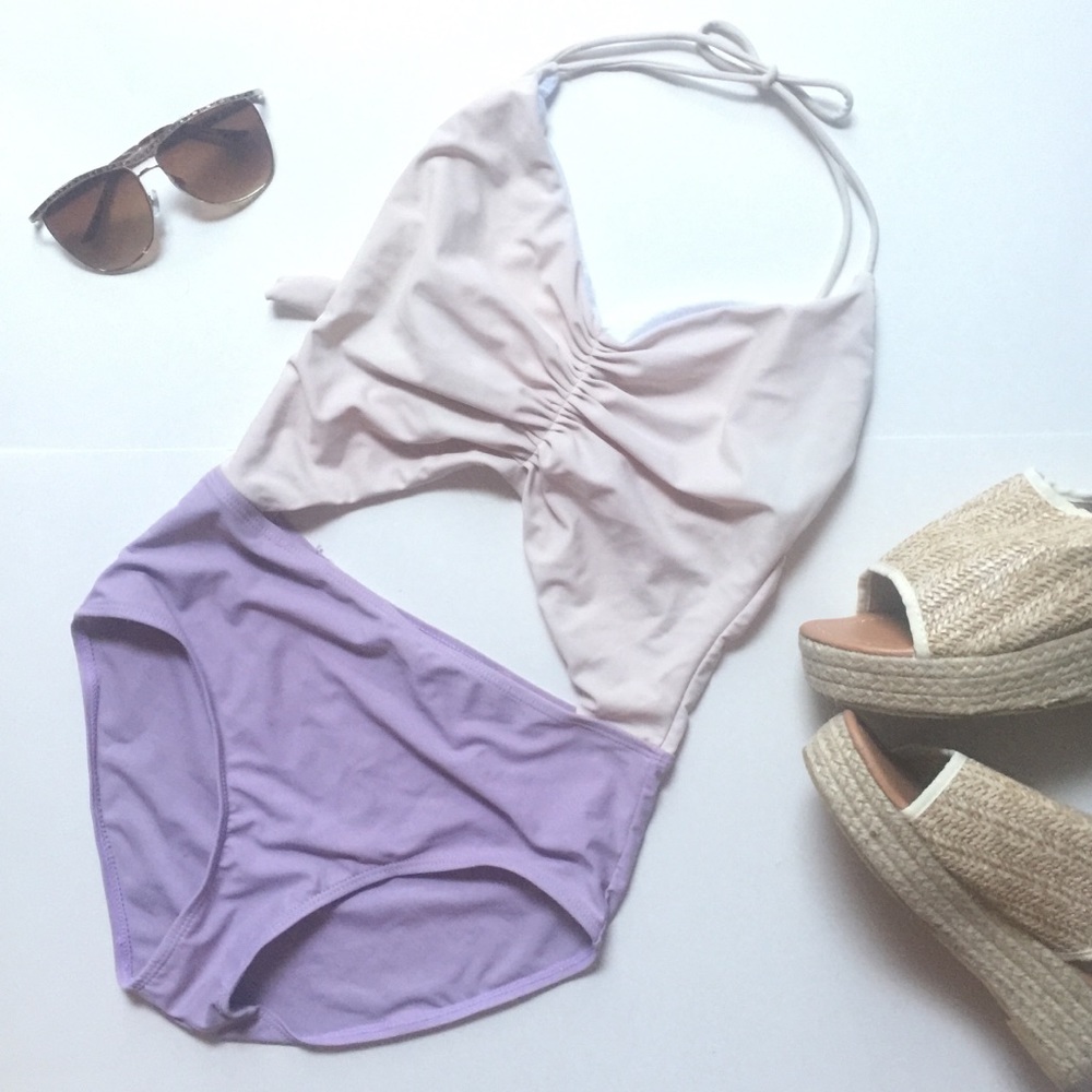 Bathing Suit High-Waisted One Piece Sz Small